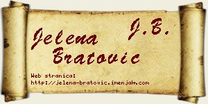Jelena Bratović vizit kartica
